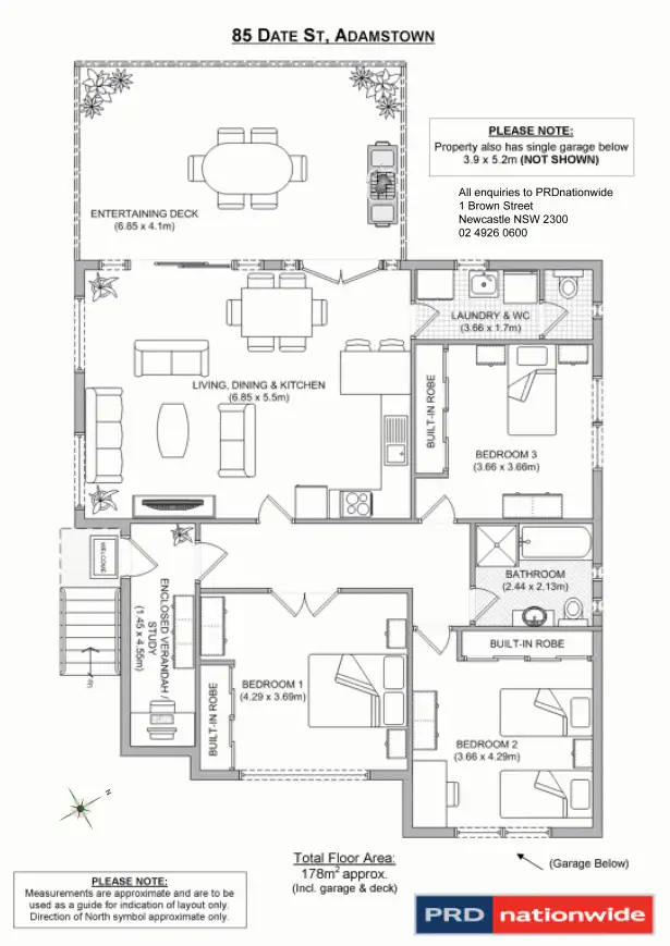 Floorplan of Homely house listing, 85 Date Street, Adamstown NSW 2289