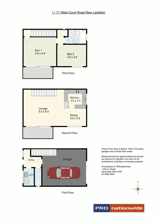 Floorplan of Homely unit listing, 1/71 Westcourt Road, New Lambton NSW 2305