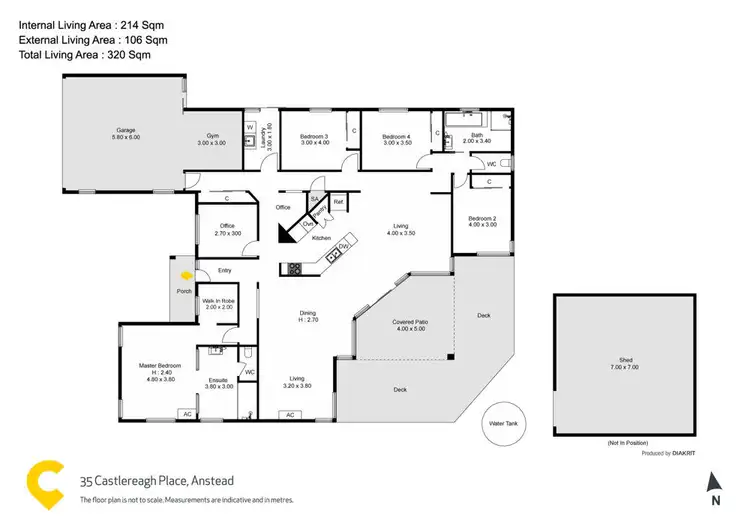 Floorplan of Homely rural property listing, 35 Castlereagh Place, Anstead QLD 4070