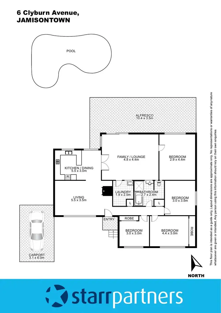Floorplan of Homely house listing, 6 Clyburn Avenue, Jamisontown NSW 2750