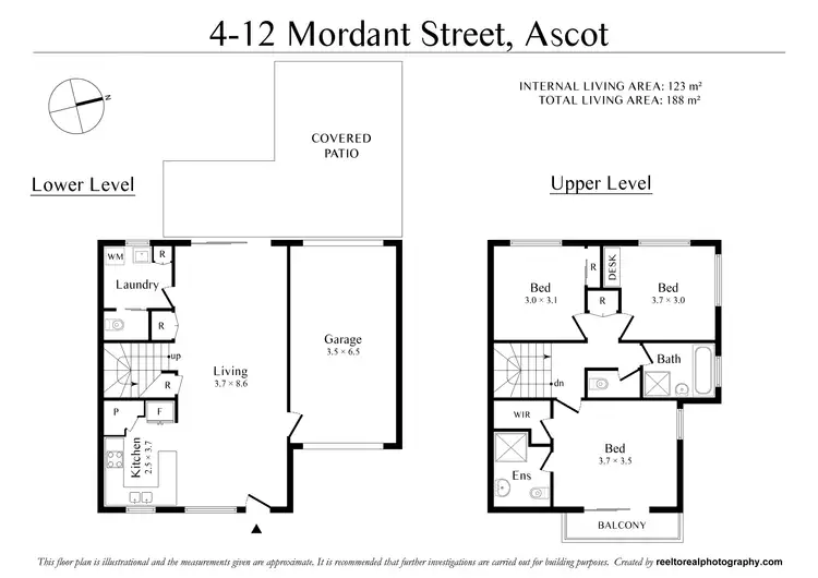 Floorplan of Homely townhouse listing, 4/12 Mordant Street, Ascot QLD 4007