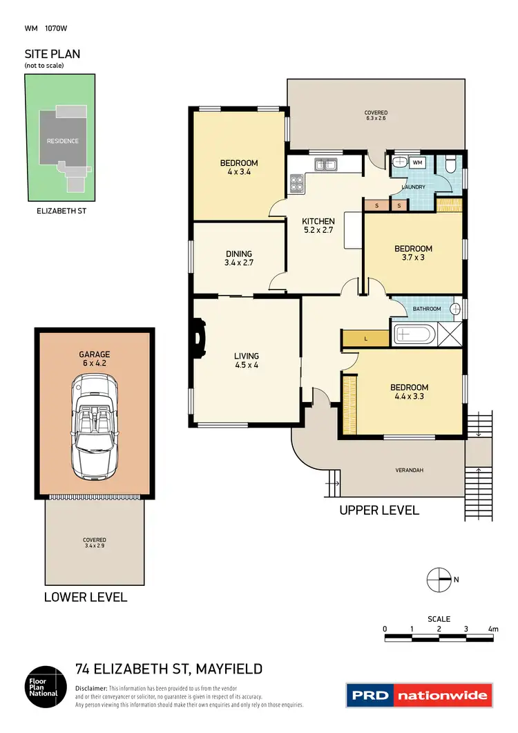 Floorplan of Homely house listing, 74 Elizabeth Street, Mayfield NSW 2304