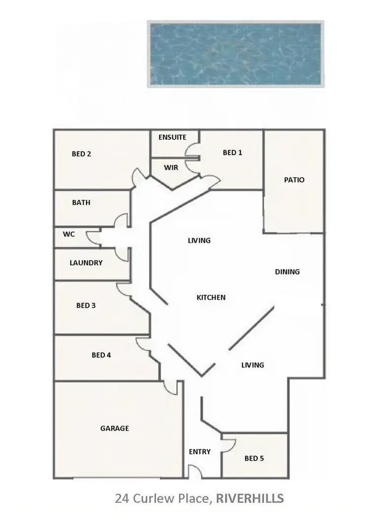 Floorplan of Homely house listing, 24 Curlew Place, Riverhills QLD 4074
