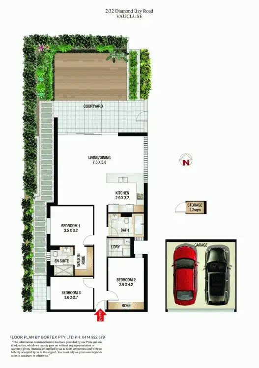 Floorplan of Homely unit listing, 2/32 Diamond Bay Road, Vaucluse NSW 2030