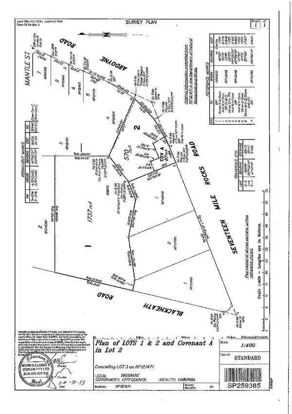 Floorplan of Homely land listing, 2/1 Seventeen Mile Rocks Road, Oxley QLD 4075