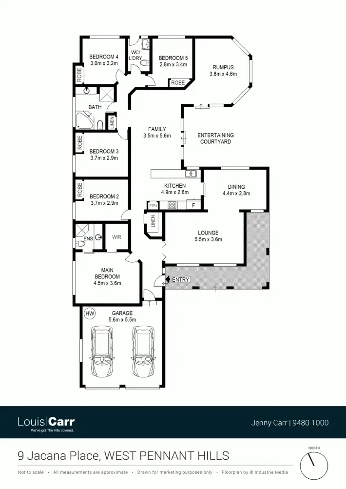 Floorplan of Homely house listing, 9 Jacana Place, West Pennant Hills NSW 2125