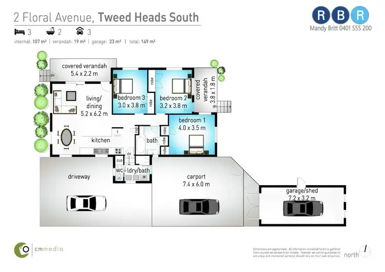 Floorplan of Homely house listing, 2 Floral Avenue, Tweed Heads South NSW 2486