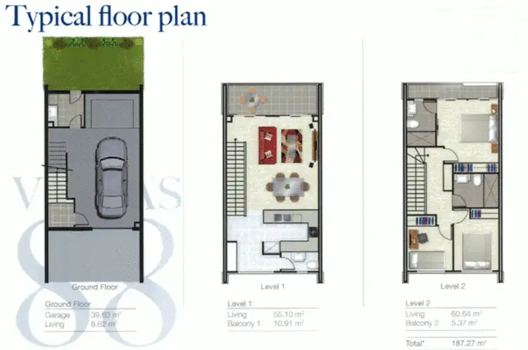 Floorplan of Homely townhouse listing, Address available on request