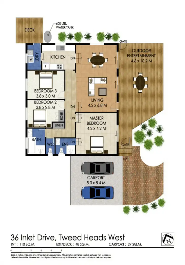 Floorplan of Homely house listing, 36 Inlet Drive, Tweed Heads West NSW 2485