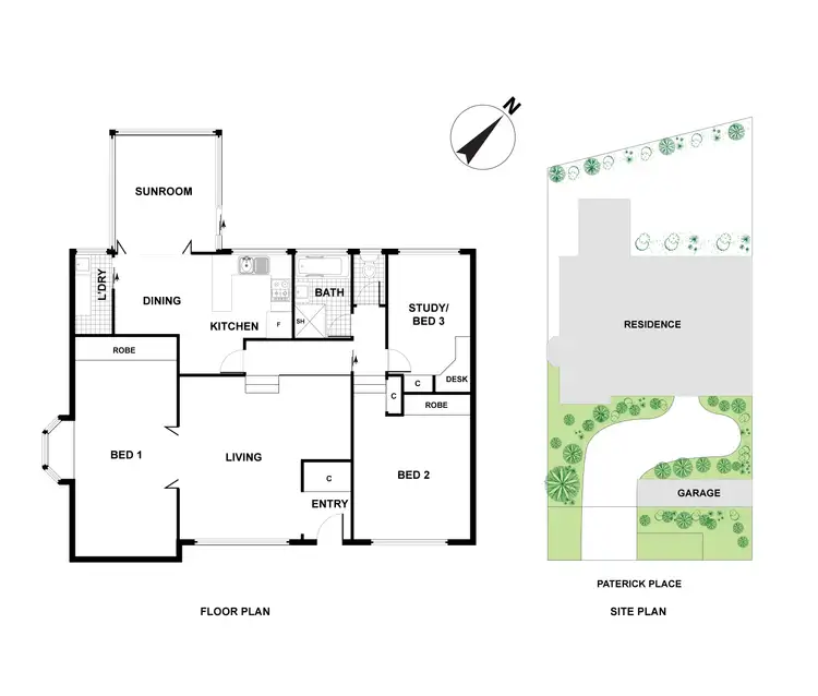 Floorplan of Homely townhouse listing, 1 Paterick Place, Holt ACT 2615
