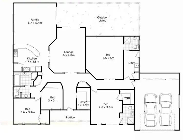 Floorplan of Homely house listing, 21 Mitchell Road, Highfields QLD 4352