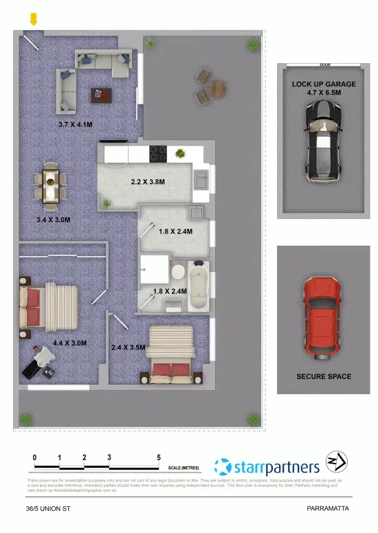 Floorplan of Homely unit listing, 36/5-15 Union Street, Parramatta NSW 2150