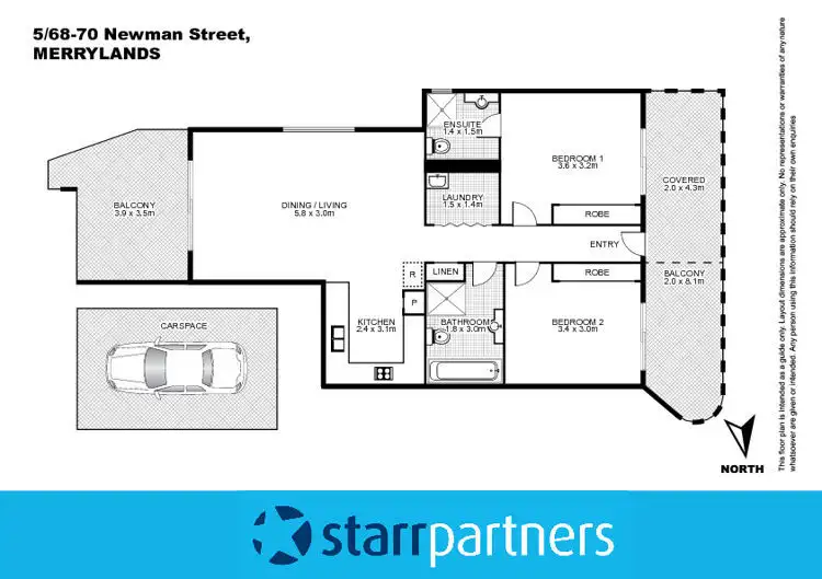 Floorplan of Homely unit listing, 5/68-70 Newman Street, Merrylands NSW 2160
