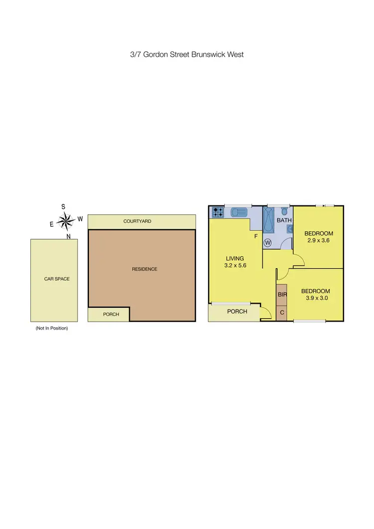 Floorplan of Homely unit listing, 3/7 Gordon Street, Brunswick West VIC 3055
