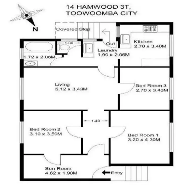 Floorplan of Homely house listing, 14 Hamwood Street, Toowoomba City QLD 4350