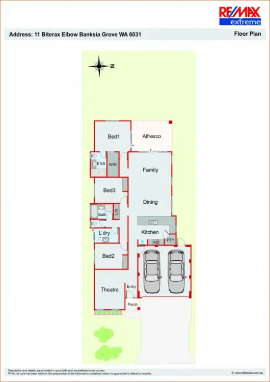 Floorplan of Homely house listing, 11 Biterax Elbow*, Banksia Grove WA 6031
