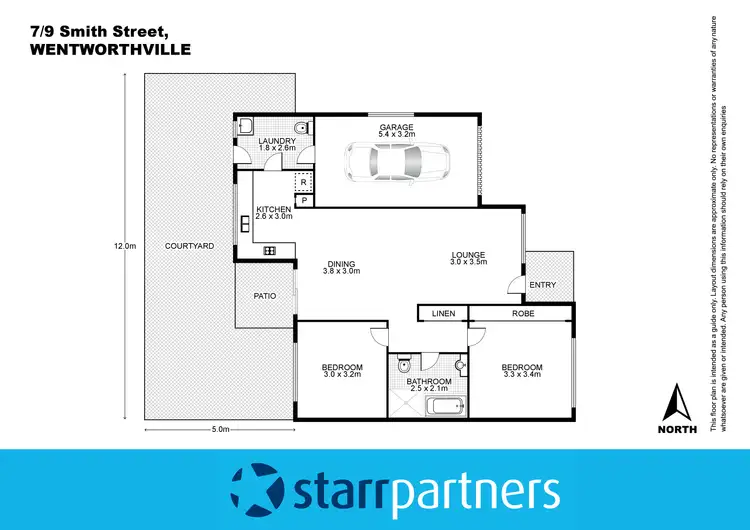 Floorplan of Homely villa listing, 7/9 Smith Street, Wentworthville NSW 2145