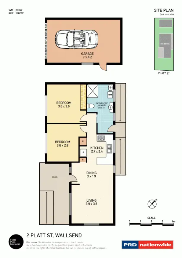 Floorplan of Homely house listing, 2 Platt Street, Wallsend NSW 2287