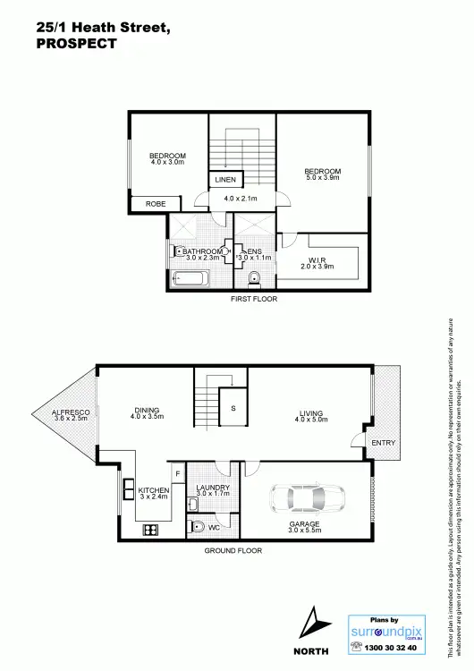 Floorplan of Homely townhouse listing, 25/1 Heath Street, Prospect NSW 2148