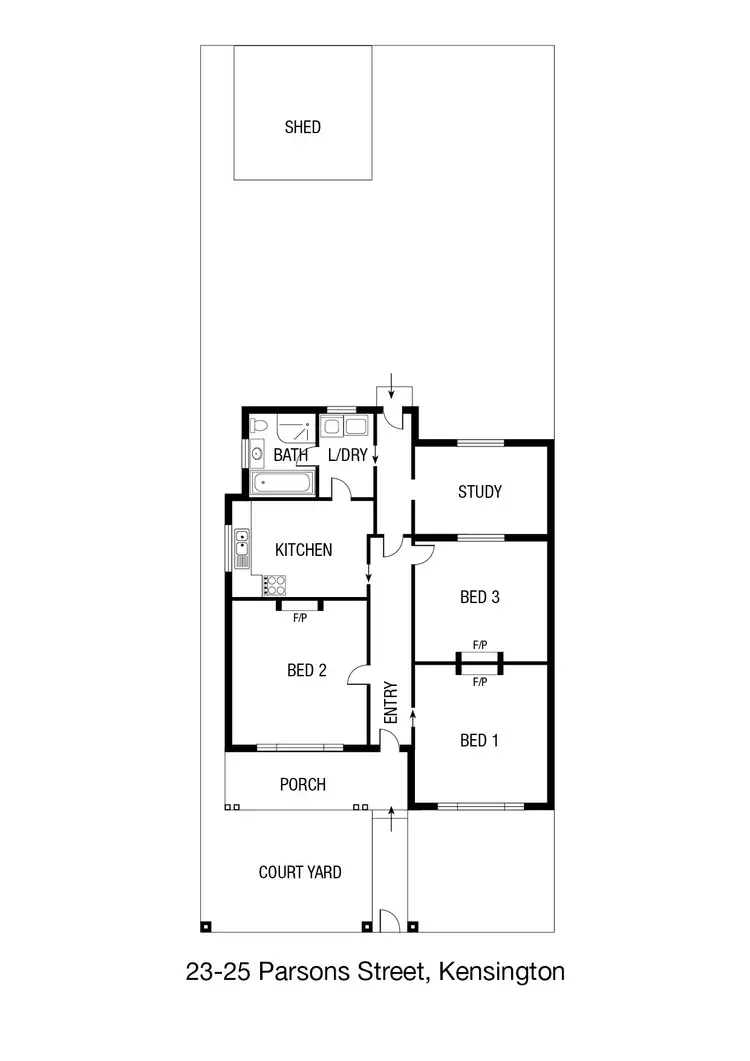 Floorplan of Homely house listing, 23-25 Parsons Street, Kensington VIC 3031