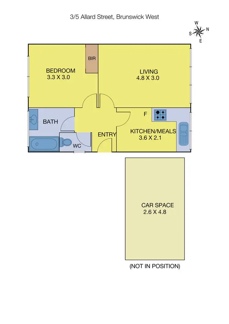 Floorplan of Homely apartment listing, 3/5 Allard Street, Brunswick West VIC 3055