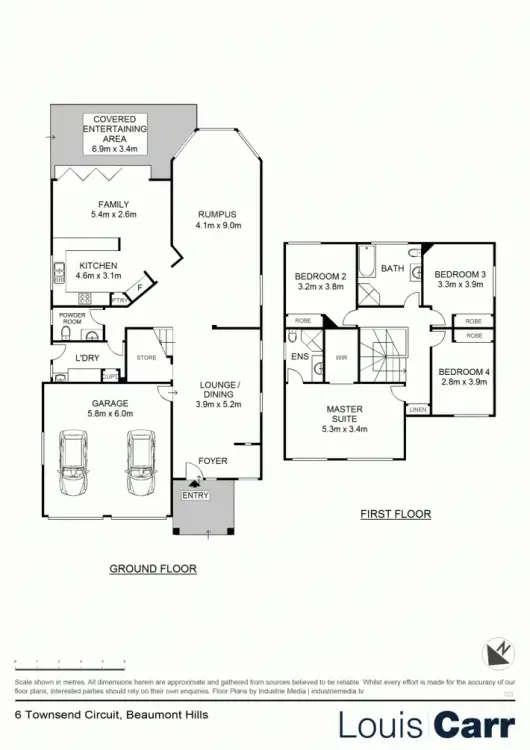 Floorplan of Homely house listing, 6 Townsend Circuit, Beaumont Hills NSW 2155