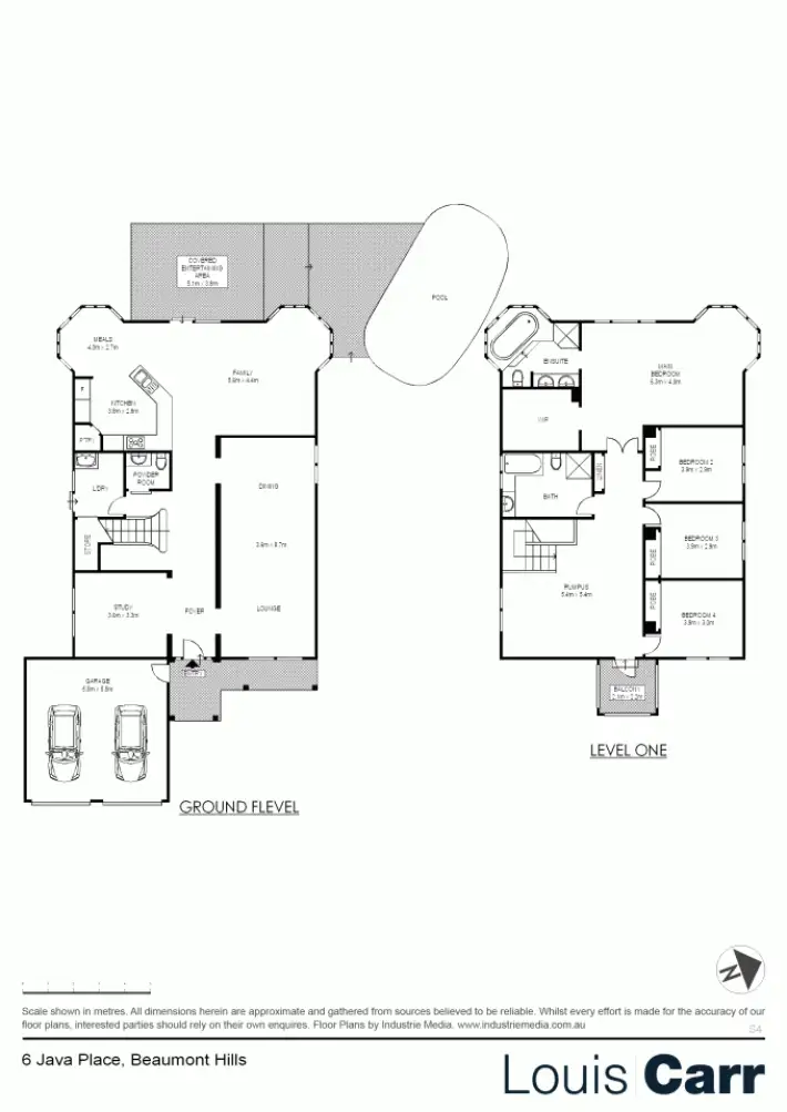 Floorplan of Homely house listing, 6 Java Place, Beaumont Hills NSW 2155