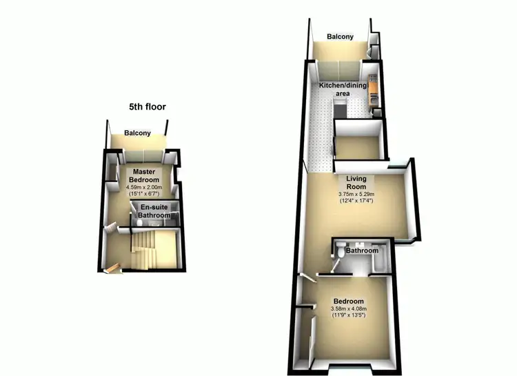 Floorplan of Homely apartment listing, 4509/57 Musk Avenue, Kelvin Grove QLD 4059
