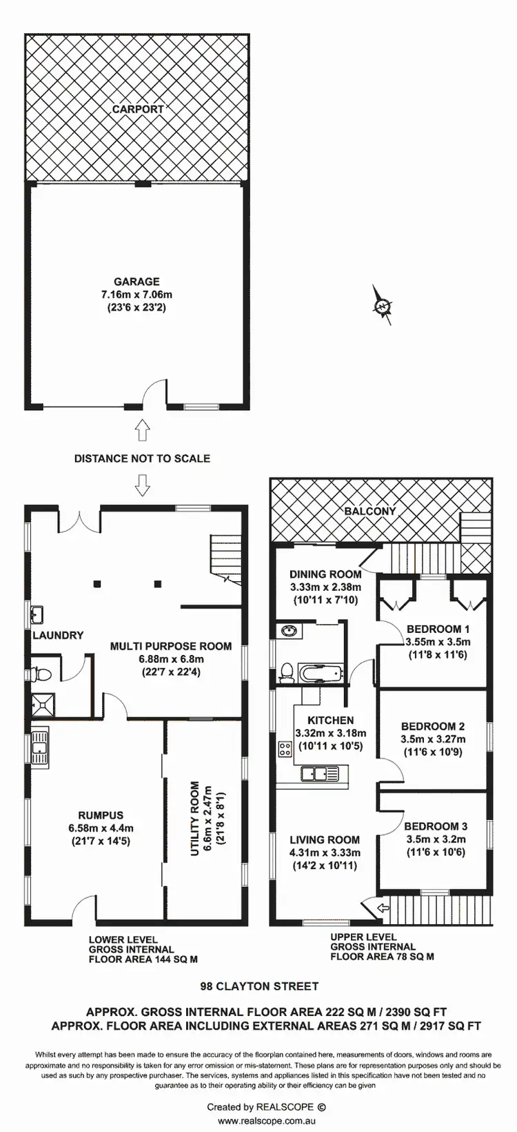 Floorplan of Homely house listing, 98 Clayton Street, Sandgate QLD 4017