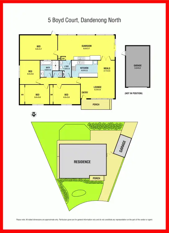 Floorplan of Homely house listing, 5 Boyd Court, Dandenong North VIC 3175
