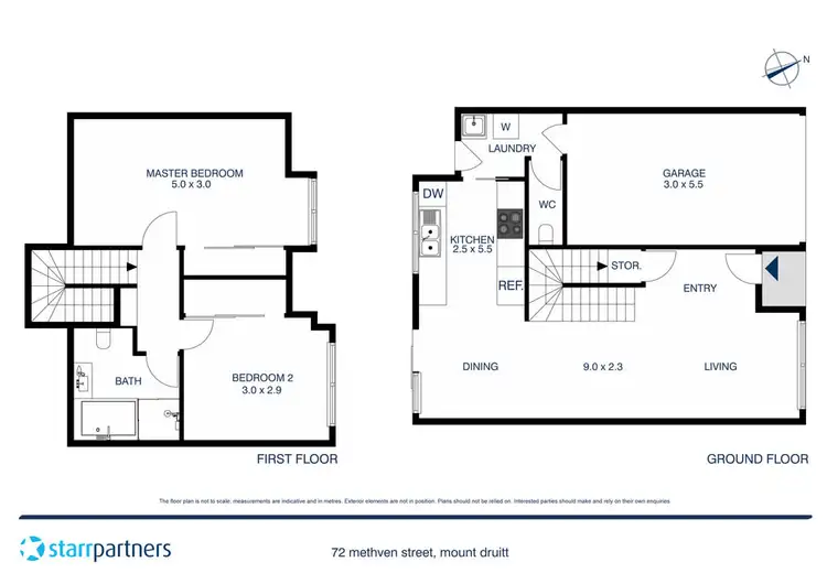 Floorplan of Homely townhouse listing, 72 Methven Street, Mount Druitt NSW 2770