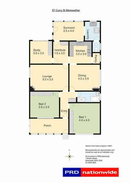 Floorplan of Homely house listing, 57 Curry Street, Merewether NSW 2291