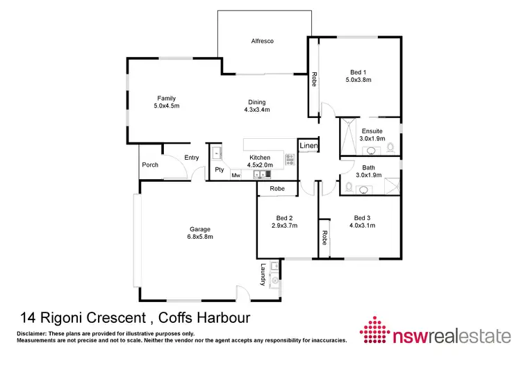 Floorplan of Homely house listing, 14 Rigoni Crescent, Coffs Harbour NSW 2450