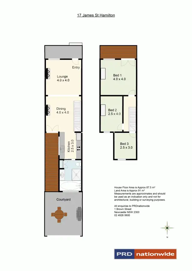 Floorplan of Homely house listing, 17 James St, Hamilton NSW 2303