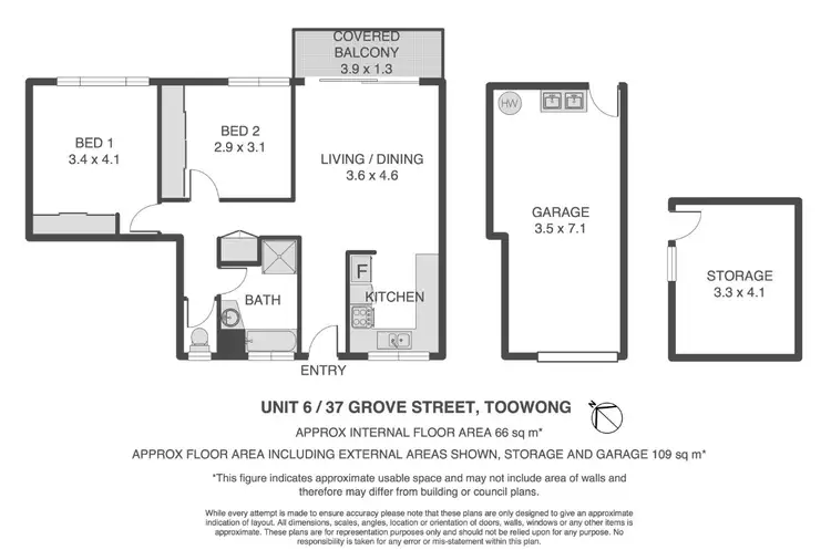 Floorplan of Homely unit listing, 6/37 Grove Street, Toowong QLD 4066