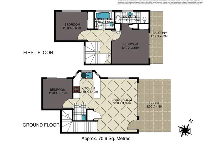 Floorplan of Homely townhouse listing, 13/451 Enoggera Road, Alderley QLD 4051