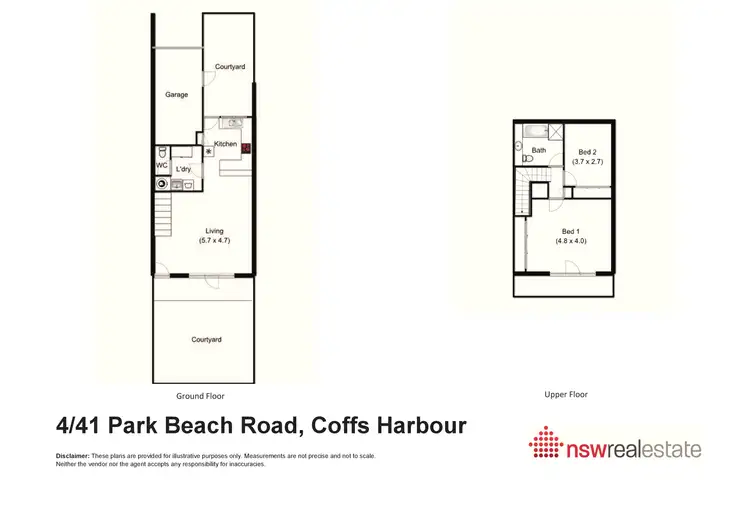 Floorplan of Homely townhouse listing, 4/41 Park Beach Road, Coffs Harbour NSW 2450