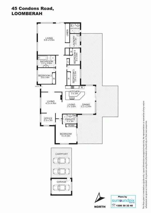 Floorplan of Homely rural property listing, 45 Condons Road, Tamworth NSW 2340