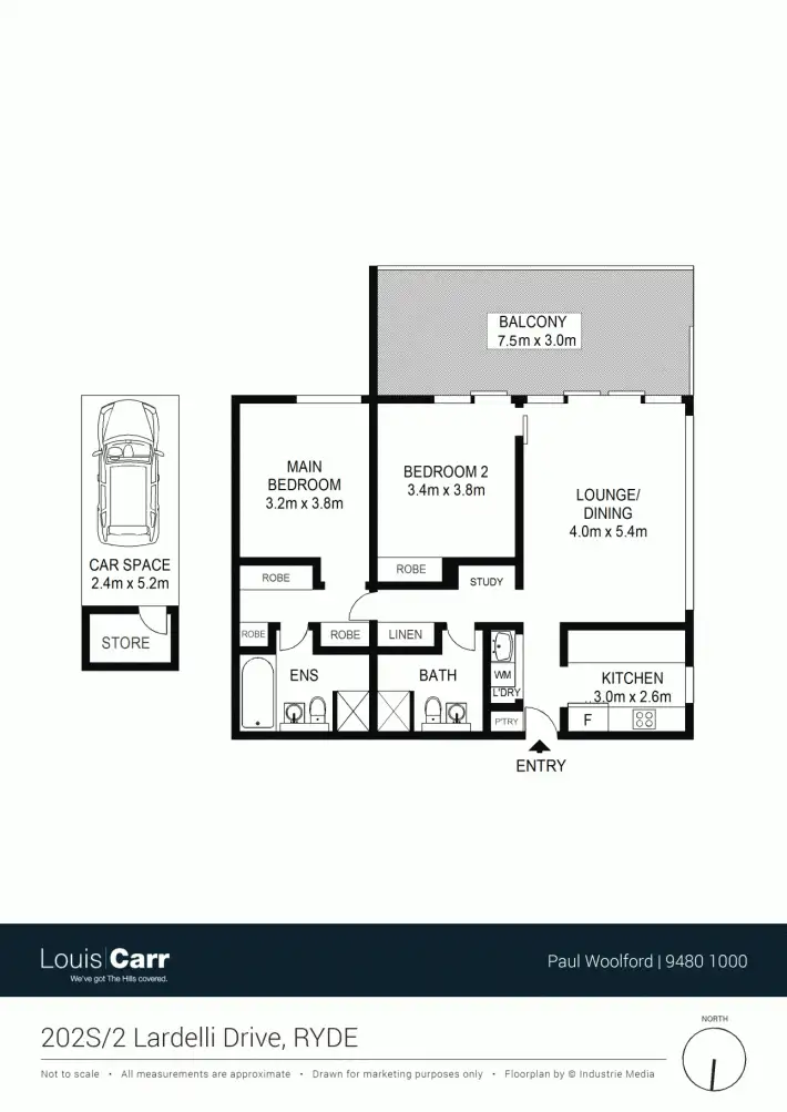 Floorplan of Homely unit listing, 202s/2 Lardelli Drive, Ryde NSW 2112