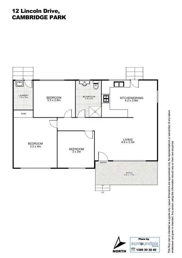 Floorplan of Homely house listing, 12 Lincoln Drive, Cambridge Park NSW 2747