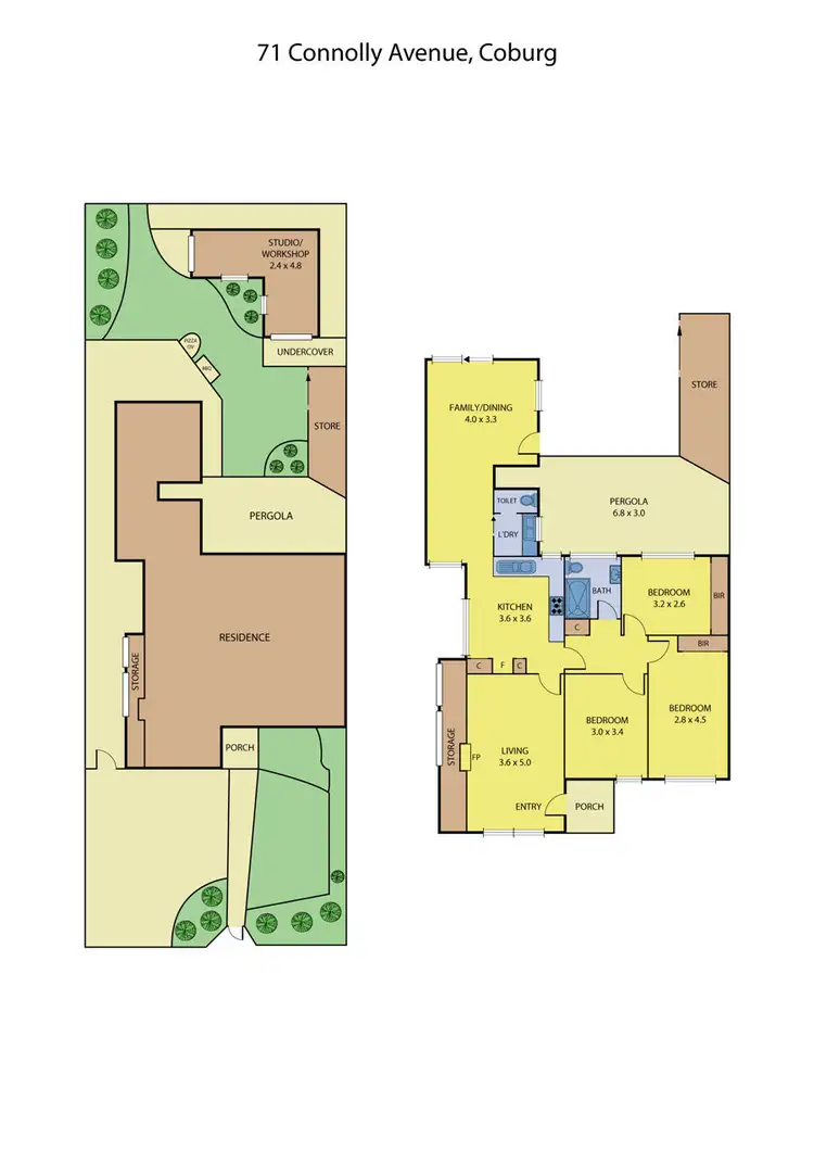 Floorplan of Homely house listing, 71 Connolly Ave, Coburg VIC 3058
