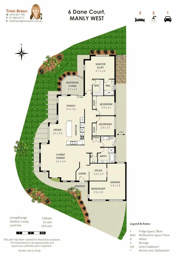 Floorplan of Homely house listing, 6 Dane Ct, Manly West QLD 4179