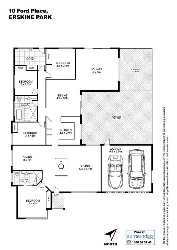 Floorplan of Homely house listing, 10 Ford Place, Erskine Park NSW 2759
