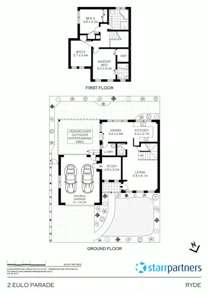 Floorplan of Homely semi-detached listing, 2 Eulo Pde, Ryde NSW 2112