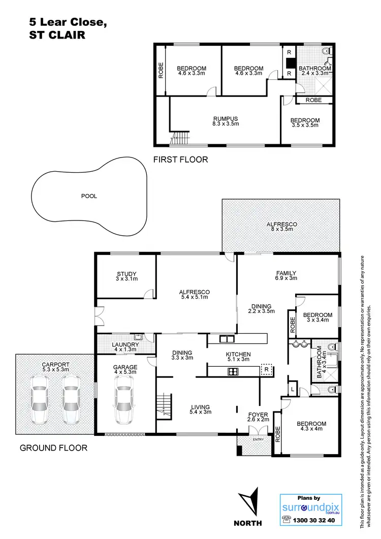 Floorplan of Homely house listing, 5 Lear Close, St Clair NSW 2759
