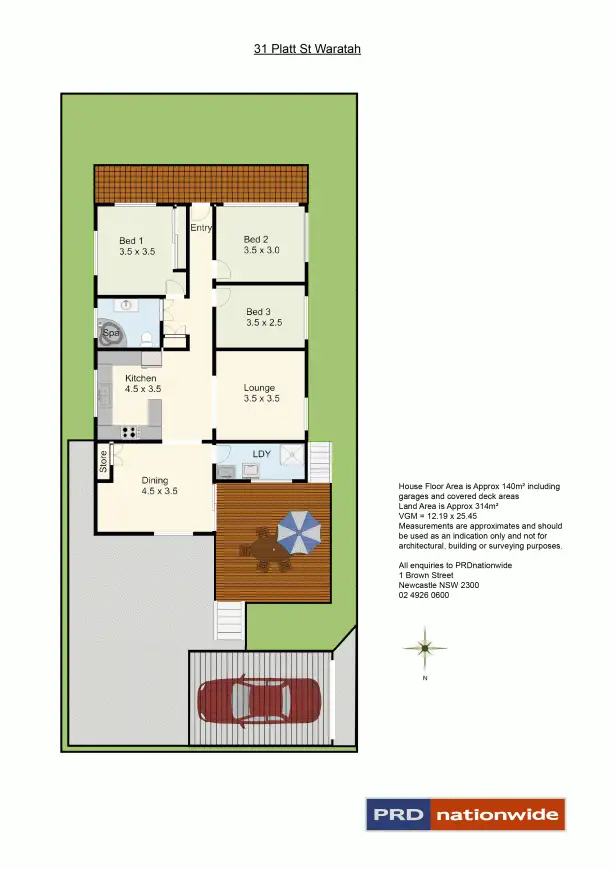 Floorplan of Homely house listing, 31 Platt St, Waratah NSW 2298