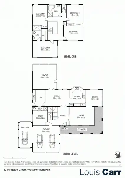 Floorplan of Homely house listing, 22 Kingston Close, West Pennant Hills NSW 2125