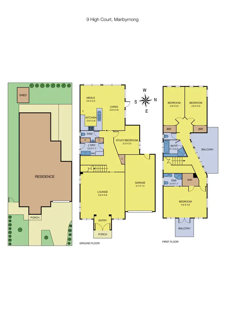 Floorplan of Homely house listing, 9 High Court, Maribyrnong VIC 3032