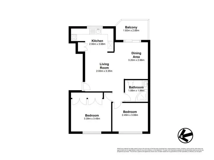 Floorplan of Homely unit listing, 4/61 Haig Street, Gordon Park QLD 4031