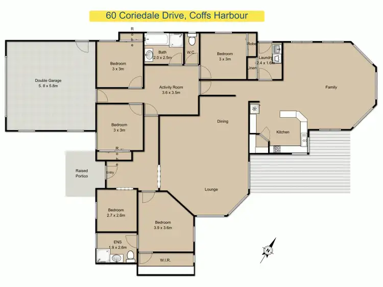Floorplan of Homely house listing, 60 Coriedale Drive, Coffs Harbour NSW 2450